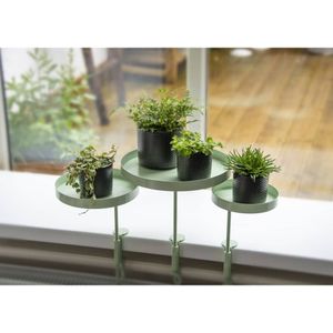 Esschert-Design-Plantenblad-met-klem-rond-M-groen