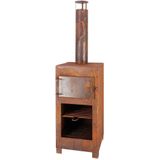 Fancy Flames - Tuinhaard met pizzaoven - Roest - 38,9x39,9x140,5 cm