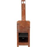 Fancy Flames - Tuinhaard met pizzaoven - Roest - 38,9x39,9x140,5 cm