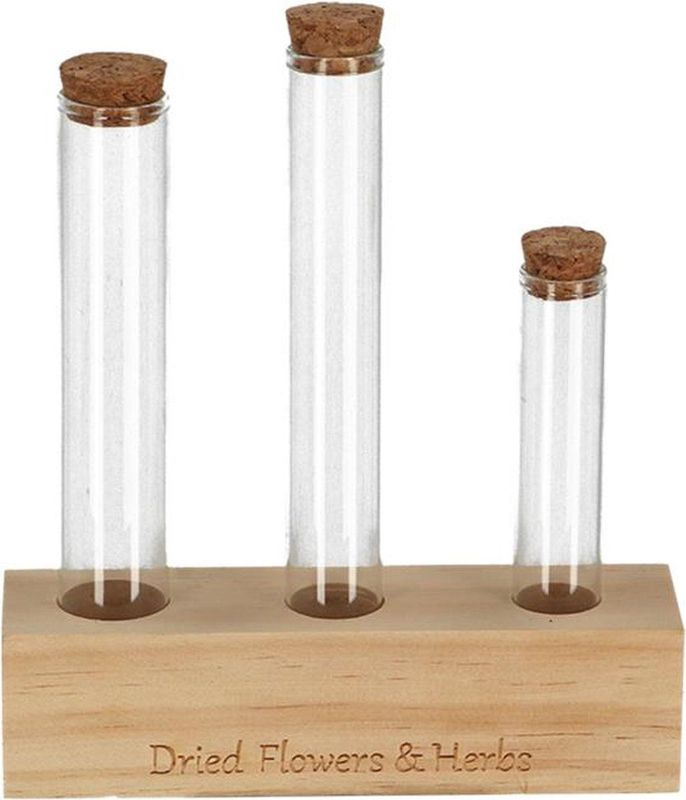 Esschert Design Bloemen en kruiden reageerbuis M transparant Glas Esschert Design Vaas