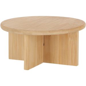 Esschert Design plantentafeltje van bamboe - afmeting: D18 cm x H8.5 cm