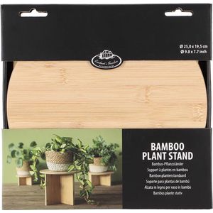 Esschert Design plantentafeltje van bamboe - afmeting: D25 cm x H19.5 cm