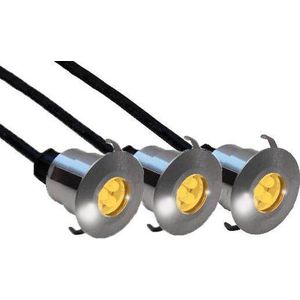 TRONIX 12V SYSTEEM LED set met 3 midi-grondspots, lichtkleur AMBER | 149-026