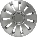 Gorecki - Silverstone - Wieldoppen - Zilverkleurig - Set van 4 - ABS Kunststof