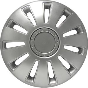 Carpoint Wieldoppen Silverstone 16 Inch Abs Zilver Set Van 4
