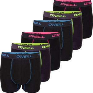 O'NEILL Boxershorts Effen - Pak van 6 - Zwart en Grijs Varianten