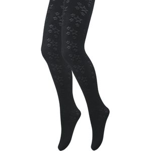 Kinderpanty - Zwart - 40 Den - Sterrenprint