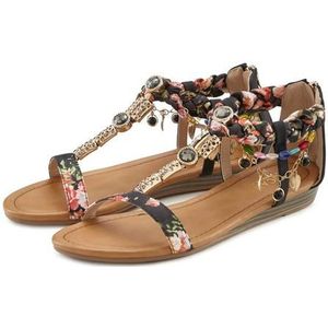 LASCANA Sandale »Sommerschuh«, Sandalette, Sommerschuh im Festival-Look VEGAN