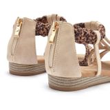 LASCANA Sandale "Sommerschuh", Sandalette, Sommerschuh mit Verzierung und kleinem Keilabsatz VEGAN