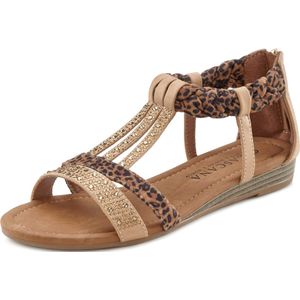 Lascana - Sandalen - Beige/bruin - Vegan - Gedessineerd