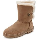 Lascana Winterlaarzen van knuffelig lamsvacht, robuuste zool, winterlaars, snowboots