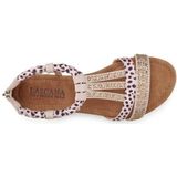 LASCANA Sommerschuh Sandale Sandalette, Sommerschuh mit Verzierung und kleinem Keilabsatz VEGAN