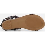 Supercracks Sandalen - Zwart - Textiel - Dames