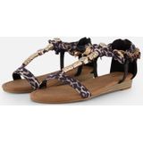 Supercracks Sandalen - Zwart - Textiel - Dames