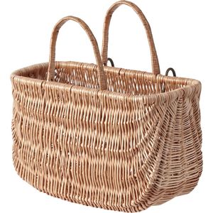 ProSource Rieten fietsmand voor dames en heren, geschikt voor de meeste fietsen, strandcruiser, hometrainer, e-bike, racefiets, bruin