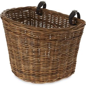 Basil - Darcy - Fietsmand - Bruin - Rotan - Halfrond - Groot Formaat