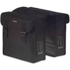 Basil Mara Dubbele Fietstas 26 Liter Zwart L