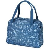 Basil Wanderlust Carry All Bag - schwarze Fahrradhandtasche mit buntem Vogeldruck