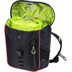 Basil Miles Fietsrugzak Nordlicht - Enkele fietstas - Zwart - 13 Liter