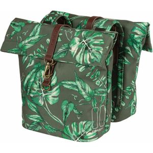 Basil Ever-Green - Dubbele fietstas - 32 Liter - Waterafstotend materiaal - Gerecycled PET polyester - Groen