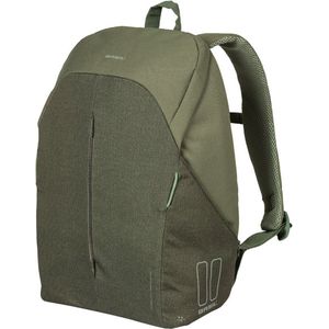 Basil b-safe commuter nordlicht - moderne fietsrugzak voor elektrische fietsen - 18l - groen - unisex - met led-verlichting