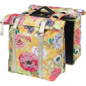 Basil Bloom Field Dubbele Fietstas MIK - 28-35 Liter - Waterdicht - Geel