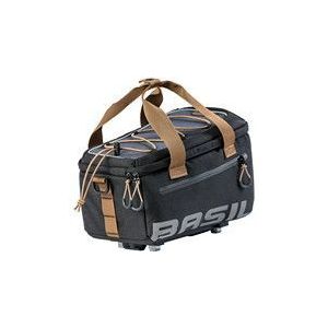 Basil Miles Trunkbag MIK - Bagagedragertas -100% Waterdicht - Stevig Polyester - Zwart/Grijs - 7 Liter