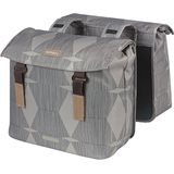 Basilel Elegance Doppelfahrradsack, Chateau Taupe, Recycling Pet, Universal Bridge, 40-49L
