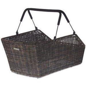 Basil cento rattan look multi system - fietsmand - achterop - bruin