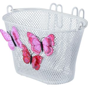 Kinderfietsmand Basil Jasmin Butterfly 28 X 20 X 19 cm - Wit