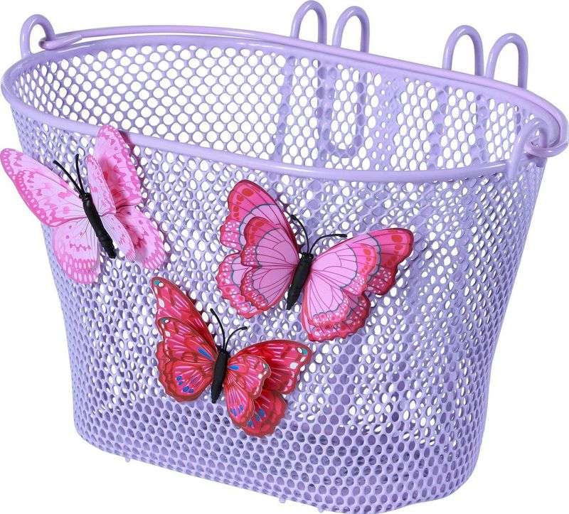 Kinderfietsmand Basil Jasmin Butterfly 28 X 20 X 19 cm - Lila