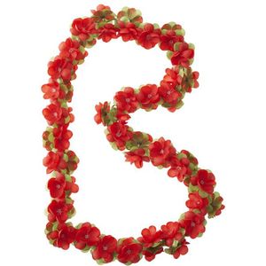 Amigo - Vrolijke Bloemenslinger - Fietsversiering - Rood - 170 cm