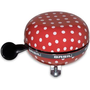 BASIL Big Bell Polkadot Ding Dong 80mm Rood Wit