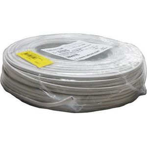 Vmvl 2 x 2.5 mm2 Huishoudsnoer Rond Wit 100 Meter