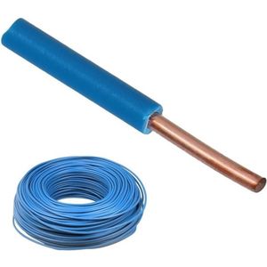 BLS Blauwe installatiedraad - 2,5 mm² - 100 meter - Nuldraad - Voor 4600 watt/20 ampère installaties