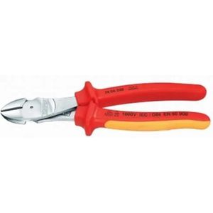 Zijsnijtang 1000V 180mm verchroomd VDE - Rood