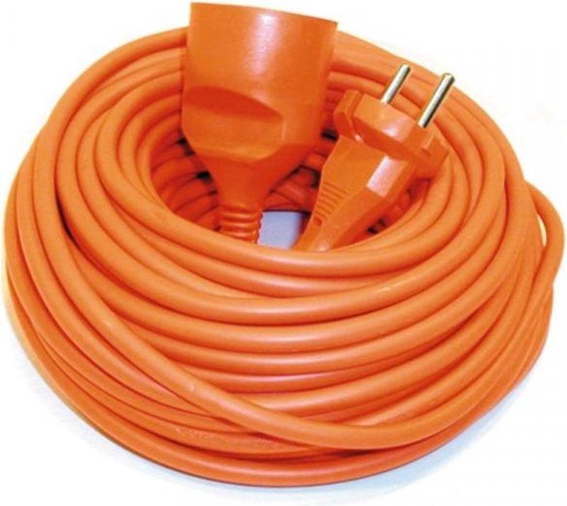 Verlengkabel - 20 Meter - 2x1 mm - H05VV - Oranje