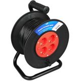 VB 41051 Kabelhaspel 25 Meter 4-Voudig 3x1mm met randaarde