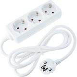 Tafelcontactdoos 3 voudig wit + RA - 1.5 meter
