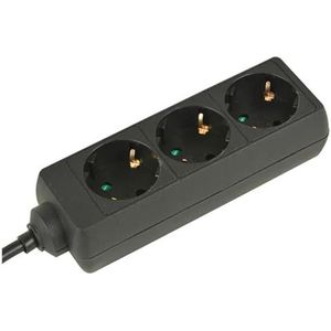 Tafelcontactdoos - 3-voudig - Zwart - 1.5 Meter