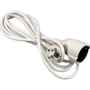 VB Extend Verlengsnoer 2 Meter - Randaarde - Haakse Schuko Stekker Wit