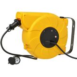 VB Extend Trekveerhaspel 11+2meter - 3x1,5mm - neopreen - Geel