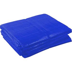 Extra groot Bouwzeil / afdekzeil - 10x12 meter - BLAUW - 75 grams