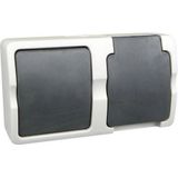 Ratio Schakelaar en stopcontact combinatie - spatwaterdicht - IP54 - horizontaal - plastic - 87x116x52 mm
