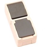 Ratio Opbouw Schakelaar en Stopcontact Combinatie Spatwaterdicht - Verticaal