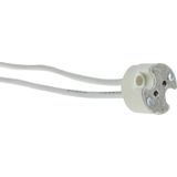 Snoerboer G4 fitting - porselein - voor halogeen 12V