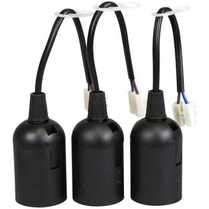 Verhuisfitting E27 | ProCable | 3 stuks (40W, Zwart)