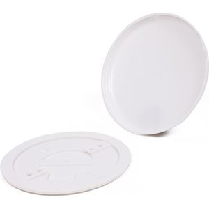 CB plafondplaat 2-Delig - rond - Ø125mm - 2-Delig - Wit