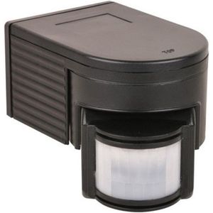 Detec Bewegingsmelder buiten - 180 graden - zwart - instelbaar bereik 12m