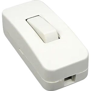 Klarlight 3 x snoer tussenschakelaar voor 2-aderige en 3-aderige 250 V 2 A voedingskabels, snoerschakelaar voor kleine apparaten of lampen, aansluitkabel, snoerschakelaar met wip, aan/uit schakelaar